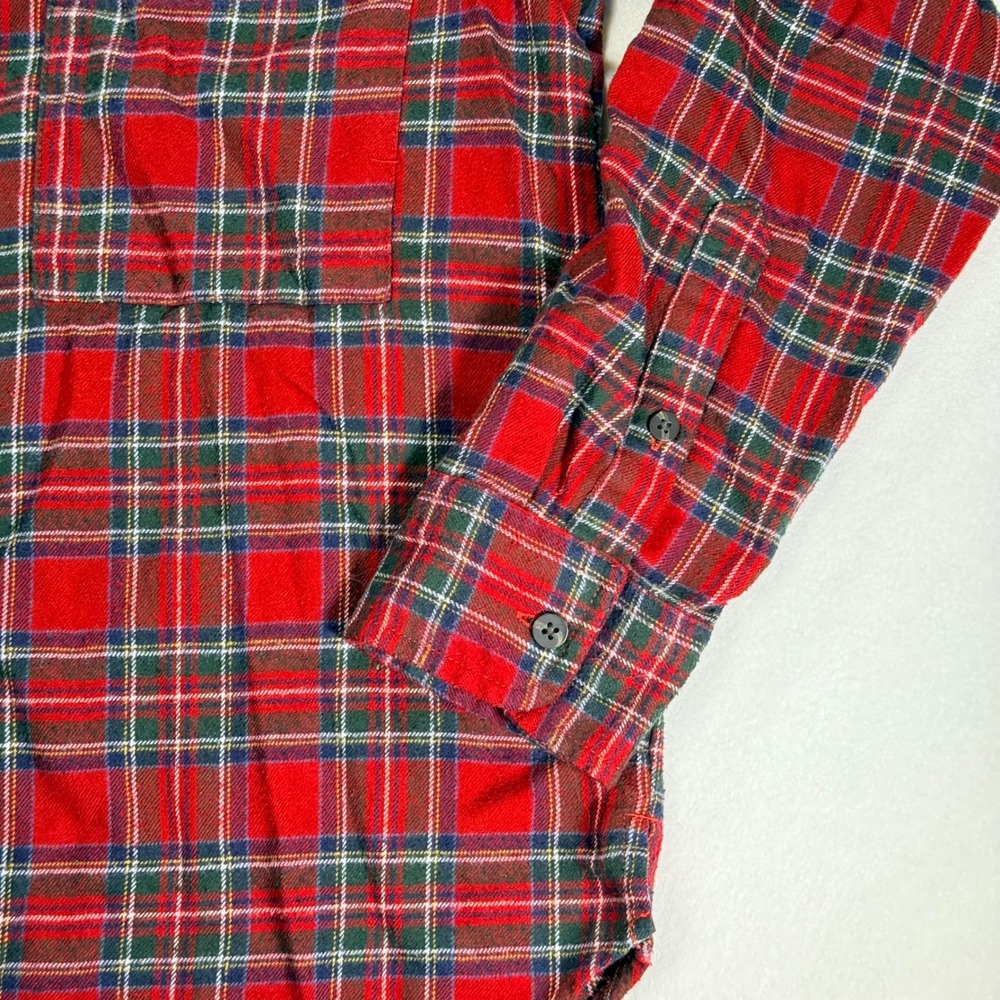 Abercrombie & Fitch Soft Collection Red Plaid Flannel Shirt Women XS Long Sleeve - Picture 11 of 16